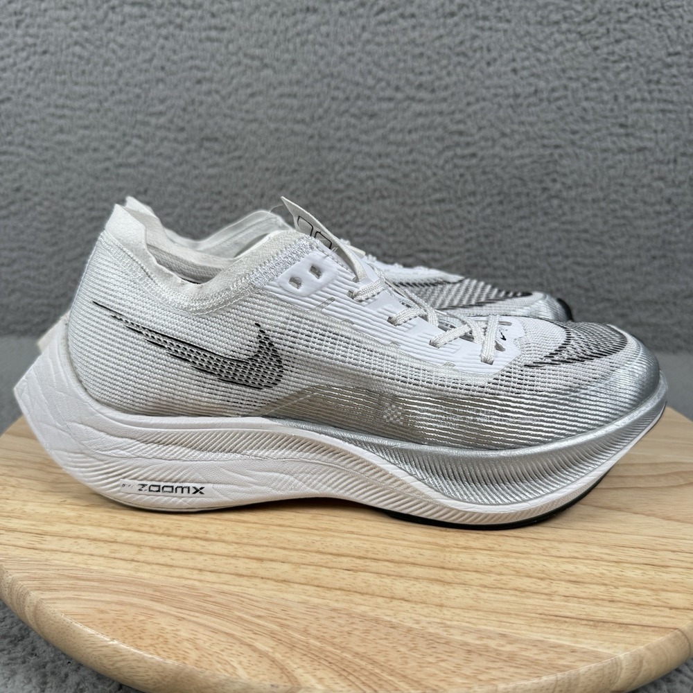 Nike ZoomX Vaporfly Next% 2 White Black Women Running Shoes CU4123-100 Sz 10